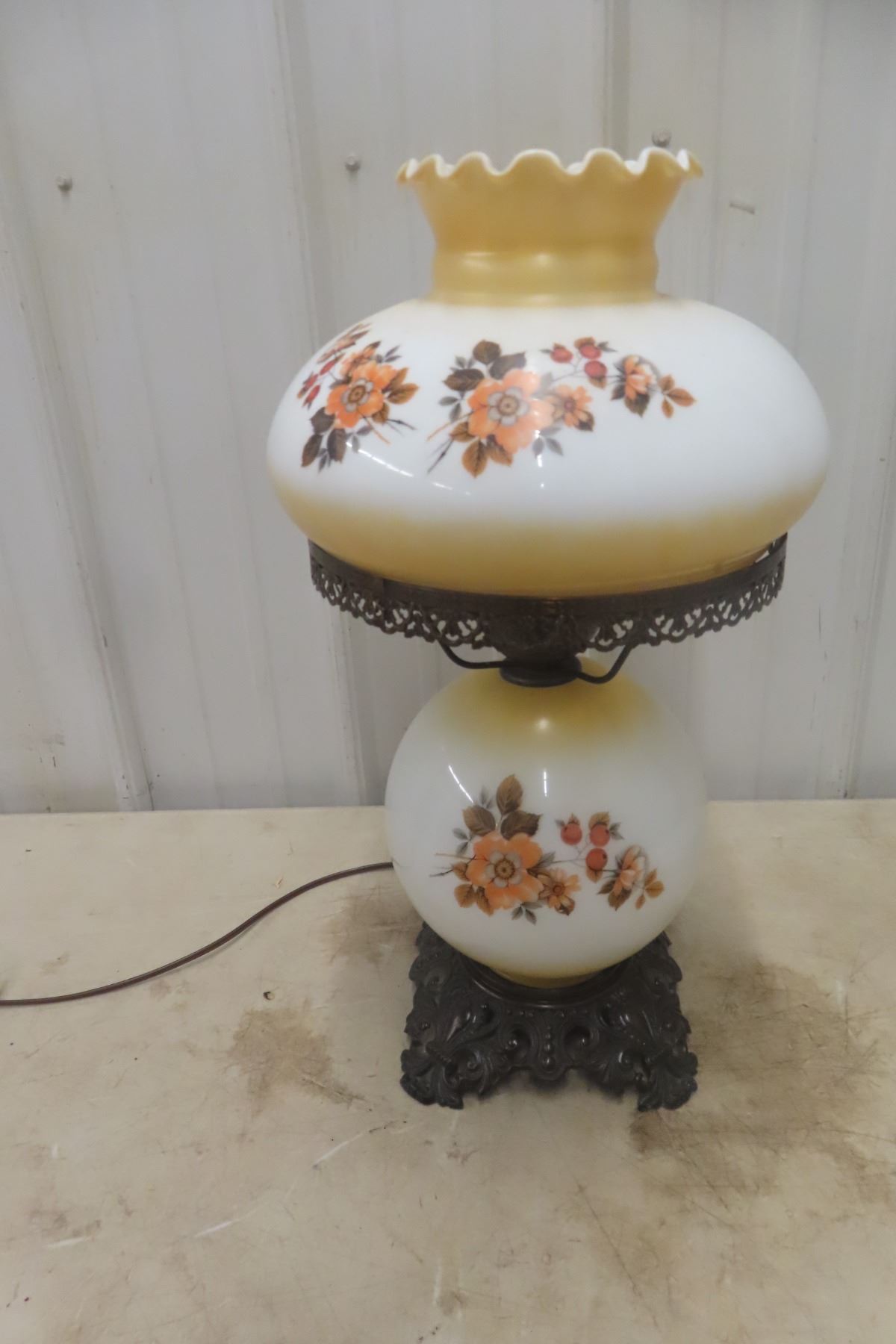Gone With The Wind Electric Hurricane Parlor Lamp Mid Century Modern