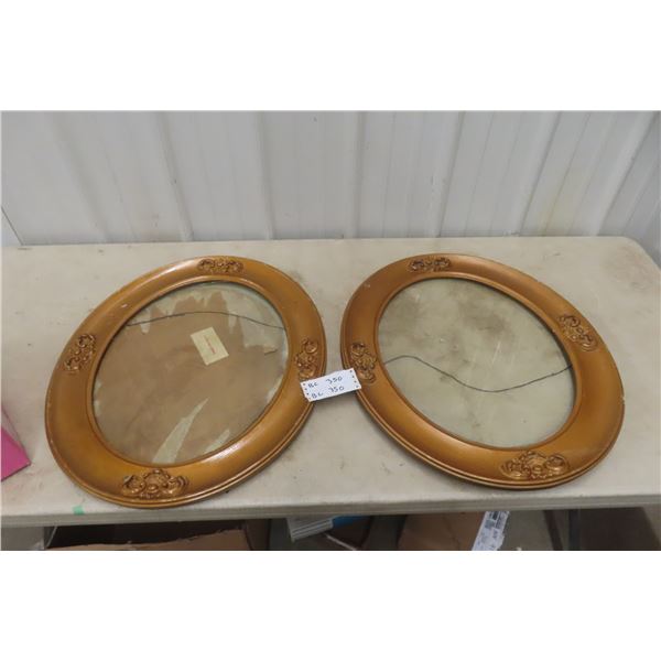 2x Oval Picture Frames 25 1/2" x 21 1/2"