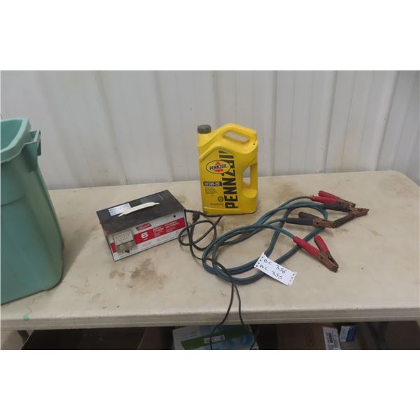 Battery Charger, Booster Cables, 5L 5-W-20