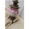 Image 7 : Antique Gone With The Wind Lamp Converted To Electrical