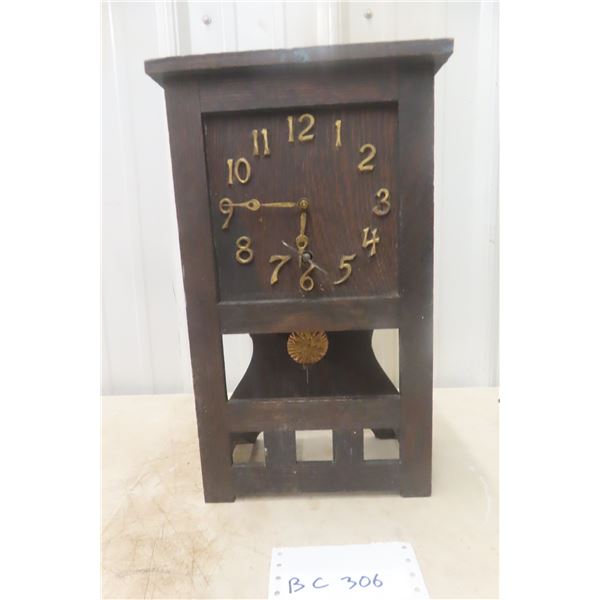 Oak Mission Mantle Clock