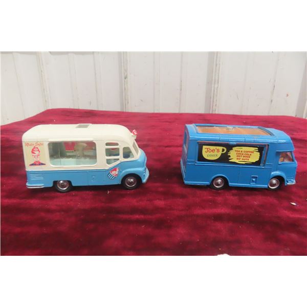 2x Corgi Smith KARRIER Vans, Joe Diner & Ice Cream, 3 3/4"