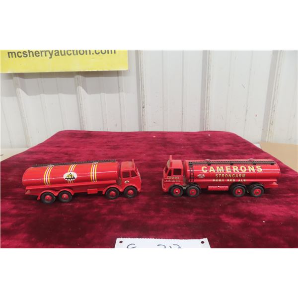 2x Dinky Super Toy Tanker Trucks, 7" Long