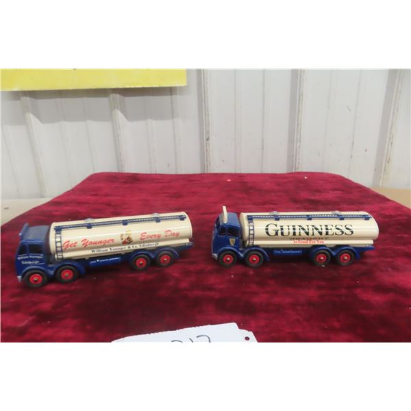 2x Dinky Super Toy Tanker Trucks, 7"