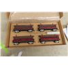 Image 1 : Marx Canadian Pacific Old Time Passenger Trains, Set of 4, w/ Box, Tin Untouched Condition, Each Ca