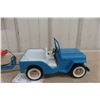 Image 10 : Tonka Jeep Runabout w/ Boat and Trailer, 1960s, Jeep/Trailer Metal, Boat Plastic, 24" Total Length