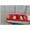 Image 13 : Tonka Jeep Runabout w/ Boat and Trailer, 1960s, Jeep/Trailer Metal, Boat Plastic, 24" Total Length