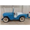 Image 2 : Tonka Jeep Runabout w/ Boat and Trailer, 1960s, Jeep/Trailer Metal, Boat Plastic, 24" Total Length