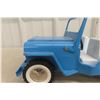 Image 3 : Tonka Jeep Runabout w/ Boat and Trailer, 1960s, Jeep/Trailer Metal, Boat Plastic, 24" Total Length