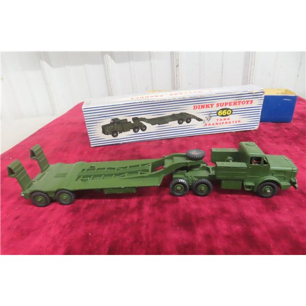 Dinky Super Toy Tank Transporter 660, 11 1/2" Long, w/ Box