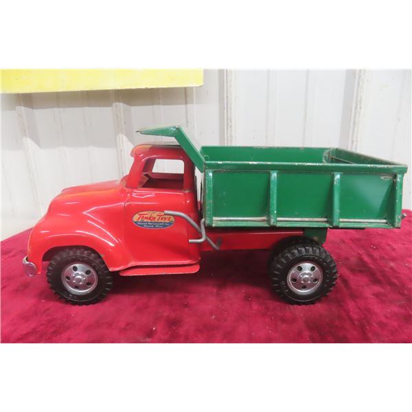 Tonka Mighty Dump Truck, Pressed Steel, 1950s, 13" Long