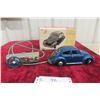 Image 1 : Bandai Volkswagen Sedan, Battery Operated Remote Control, w/ Box, 1960s, 8" Long