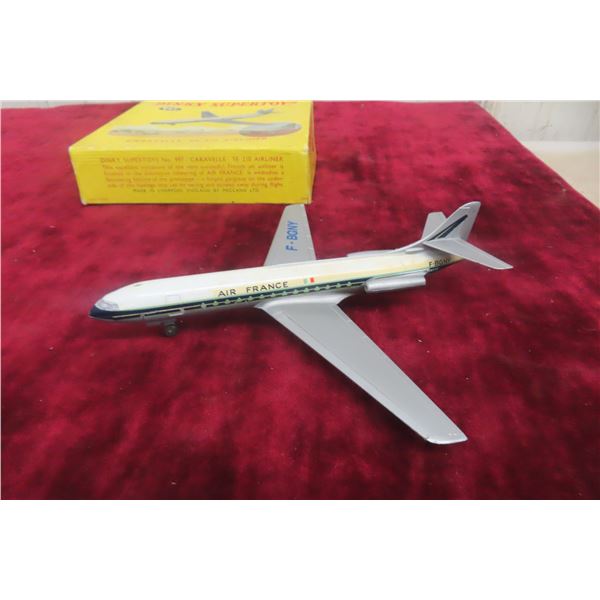 Dinky Super Toy #997 Caravelle SE 210 Air Liner, In Box, 7" x 7"