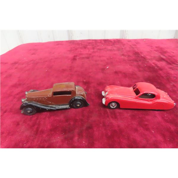 2x Dinky Cars Including Jaguar 157 And Another, 4" Long
