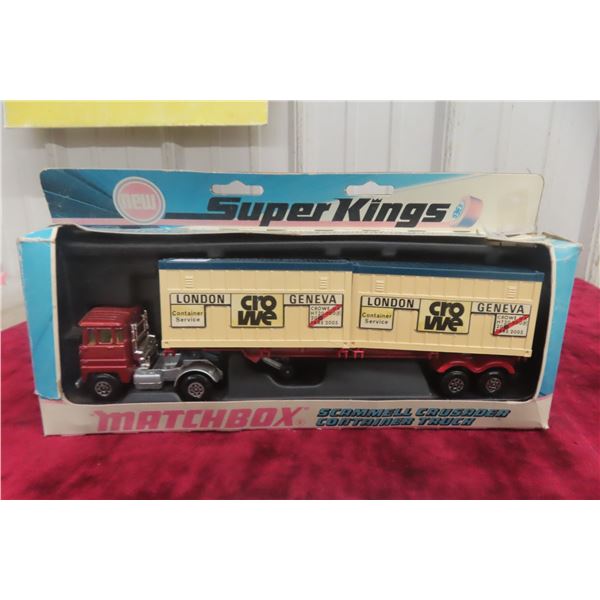 Matchbox Super King K-17 Scammell Crusader Container Truck, 1970s, In Original Display Package, 10"