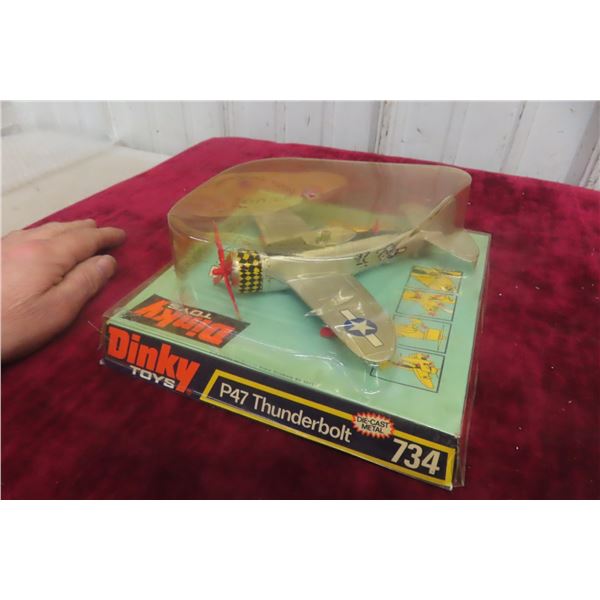 Dinky Toy P47 Thunderbolt Airplane #734, In Original Package