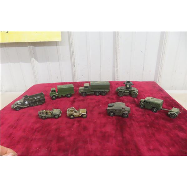 8x Dinky Military Vehicles, Up To 5" Long