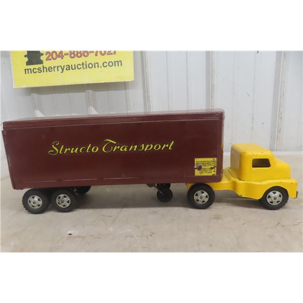 Structo Transport Refrigerated Express Truck, Pressed Steel, 1950s, 21" Long