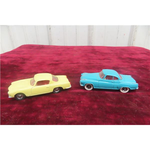 2x Dinky Cars, Alfa Romeo Coupe 185 And Borgward 549, 4" Long