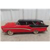 Image 5 : Bandai Japan Tin Friction Ford Fairlane Station Wagon, 1950s, 12" Long