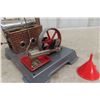 Image 3 : Wilesco D5 Model Steam Engine Boiler, Operates On Fuel Tablets, With Whistle, In Box, 8" x 5" x 9"