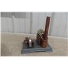 Image 6 : Wilesco D5 Model Steam Engine Boiler, Operates On Fuel Tablets, With Whistle, In Box, 8" x 5" x 9"