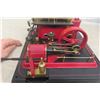 Image 6 : Wilesco D21 Stationary Steam Engine, Brass Boiler With Integrated Water Pump, Pressure Valve, 1960s