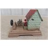 Image 5 : Fleischmann Tin Water Mill Steam Engine Accessory, Vintage, 7" x 6" x 5"