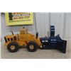 Image 1 : Mighty Tonka Front Loader, Pressed Steel, 1970s, With Snowking Snow Blower Attachment
