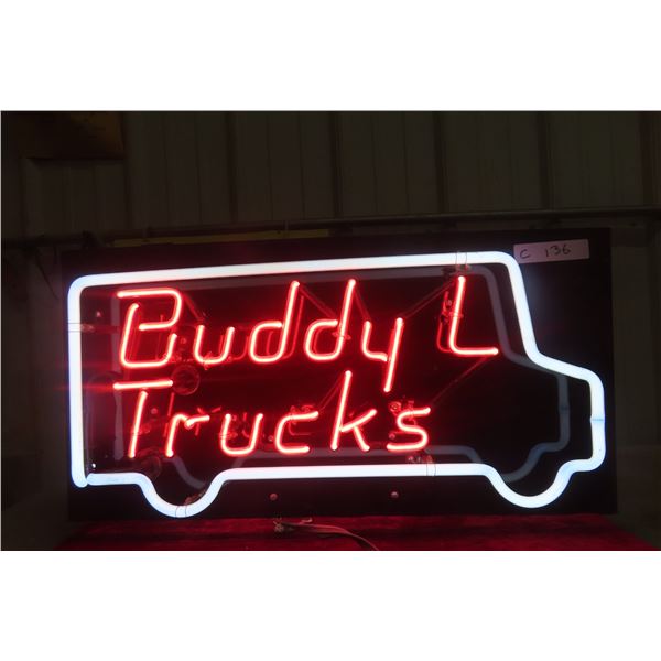 Buddy L Trucks Neon Sign Working, 14" x 27"
