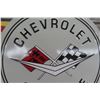 Image 3 : Chevrolet Corvette Metal Embossed Sign, Not Too Old, 23 1/2" Diameter