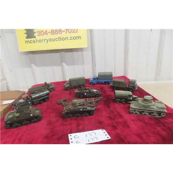 10x Military Vehicles, Various Brands