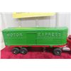 Image 3 : Hubley Kiddie Toy Motor Express Cast Iron No. 507, 1950s, 17 1/2"