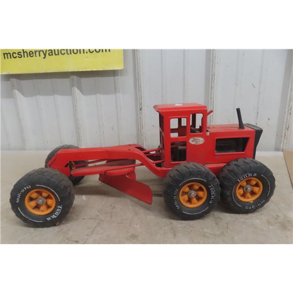 Tonka Metal Grader, 1970s, 18" Long