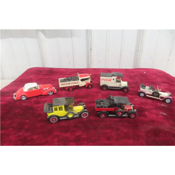 6x Matchbox Models of Yesteryear Die Cast Cars, 1/64 Scale