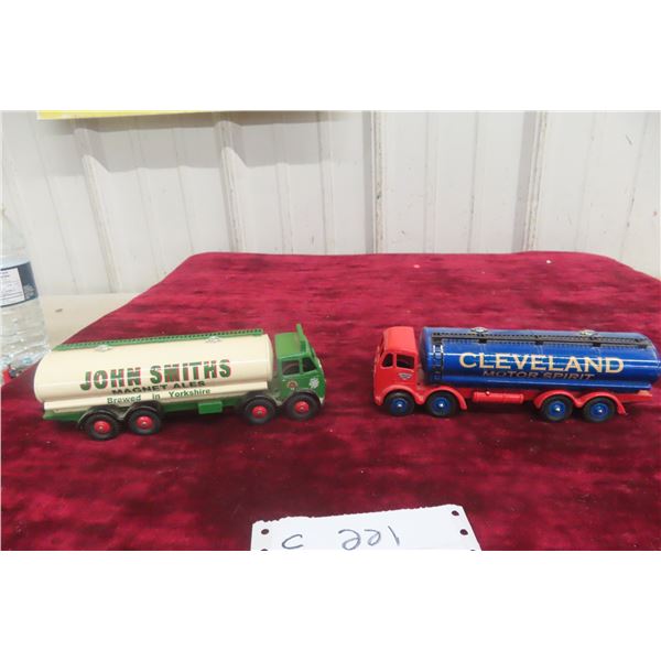 2x Dinky Supertoys Tanker Trucks, 7", Matchbox and Hartoy