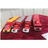 Image 6 : 4x Matchbox Die Cast Semi Trucks With Trailers, 1/50 Scale