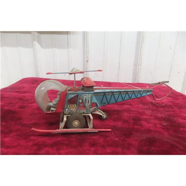 ALPS Tin Helicopter, Friction, 1950s–1960s, 11" Long