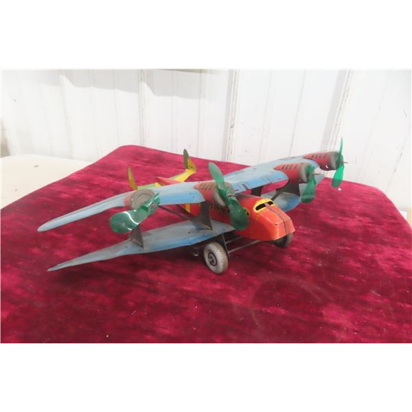 Marx Tin Litho Wind-Up U.S. Mail Plane, 1940s