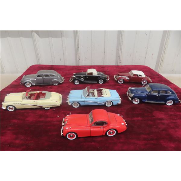 7x Signature Die Cast Cars, 1/43 Scale