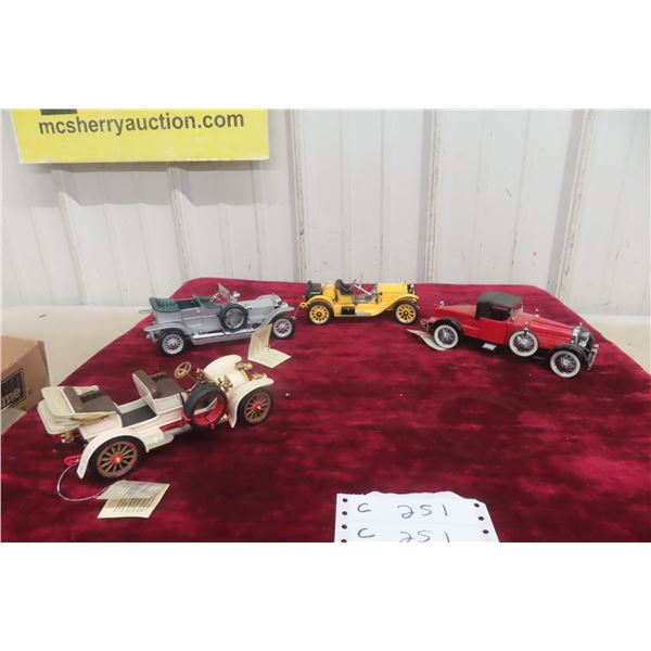 Lot of 4 Franklin Mint Precision Die Cast Cars, 1/24 Scale