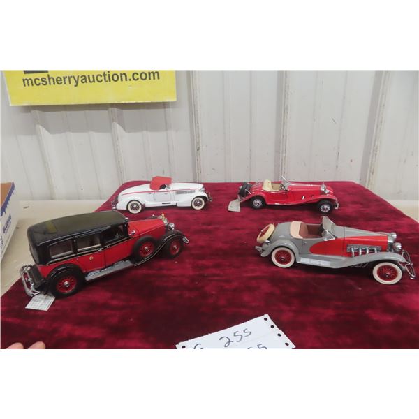 Lot of 4 Franklin Mint Die Cast Cars, 1/24 Scale