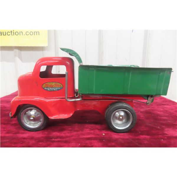 Tonka Pressed Steel Dump Truck, 1960s 12" Long