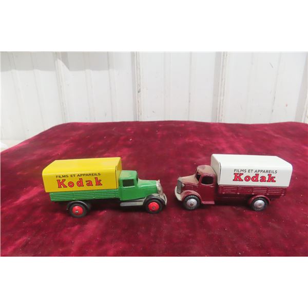 2 Dinky Kodak Promotional Trucks, Approx. 4"
