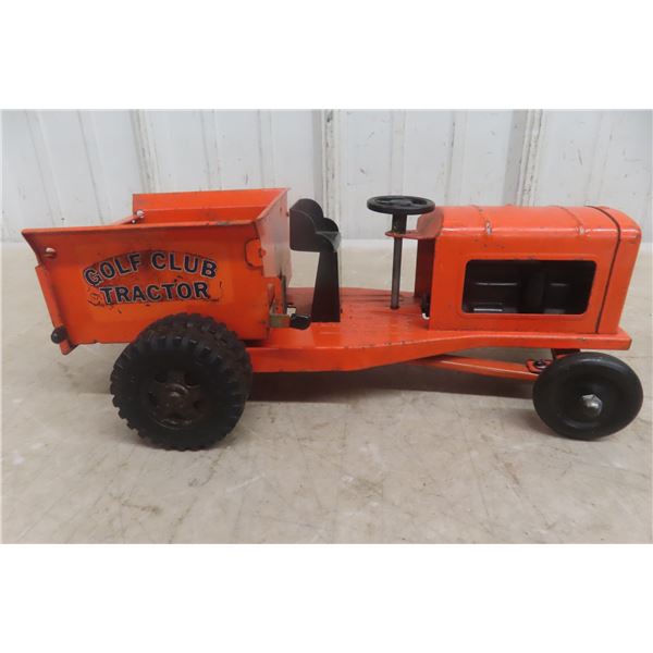 Tonka Golf Club Tractor, Pressed Steel, 1960s, 11 1/2"