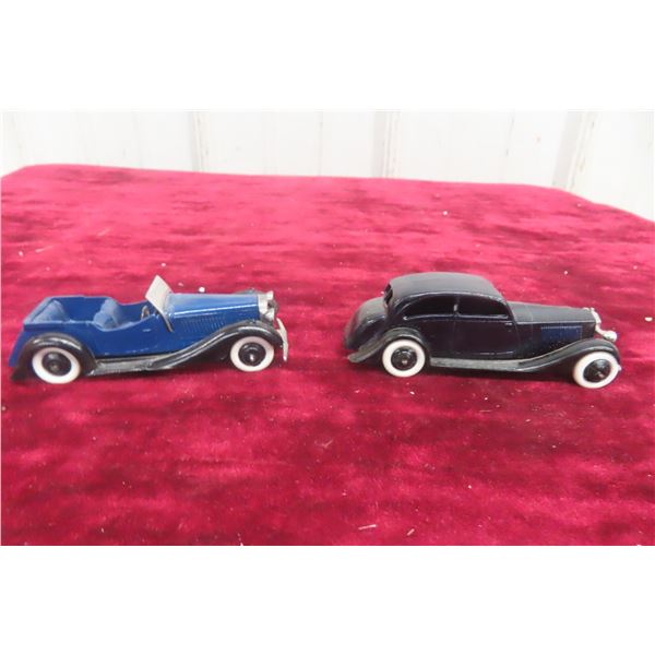 2x Dinky Cars 36F Salmson Sports Car + 30B Rolls Royce, 4"