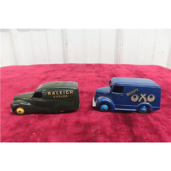 2x Dinky Trojan Panel Vans 3 1/2" Long