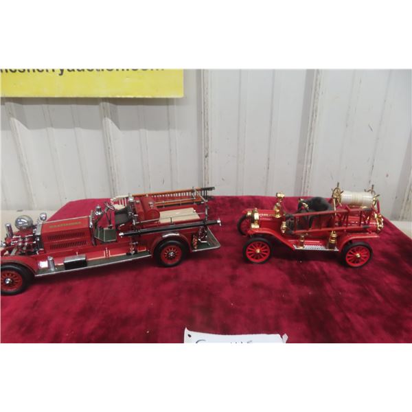 2x Signature Die Cast Fire Trucks 1/18 Scale & Ford Model T 1/24 Scale