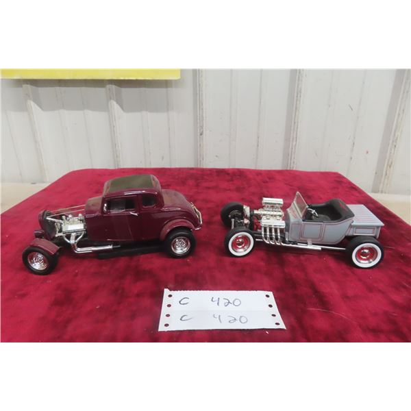 Two Die Cast Hot Rods Including 1932 Ford Coupe and Ford T-Bucket