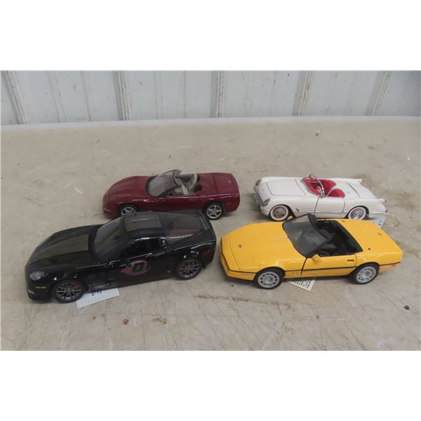 4x Franklin Mint Die Cast Cars 1/24 Scale
